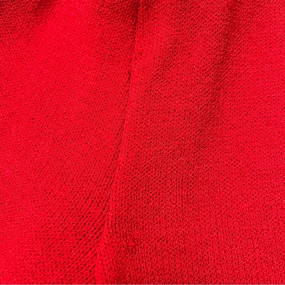 St.John Elegant Embellished Knit Cardigan Jacket In Bright Strawberry Red Color - Picture 12 of 13